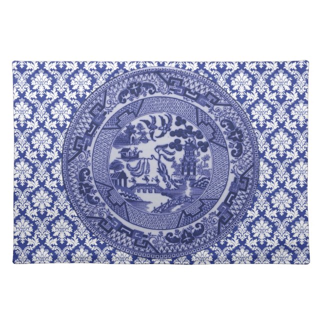 Blue Willow China Design Placemat v4 (Front)