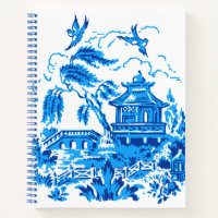 Blue Willow China Design Sketchbook Notebook