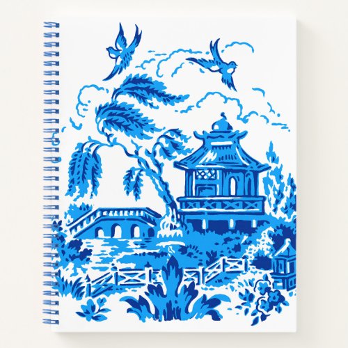 Blue Willow China Design Sketchbook Notebook