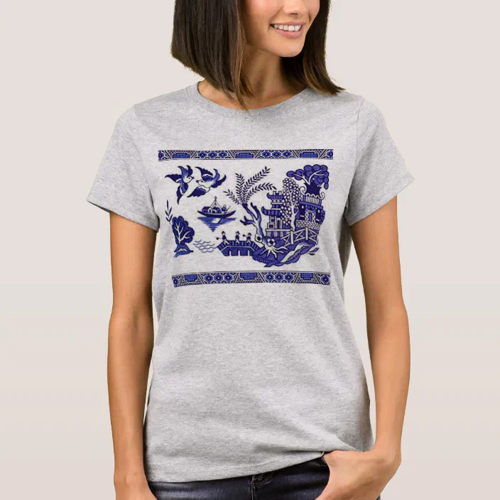 Blue Willow China Design Transparent Background T Shirt Zazzle Com