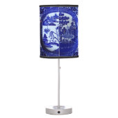 Blue Willow China Table Lamp - (Back)