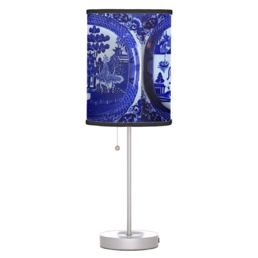 Blue Willow China Table Lamp - (Right)