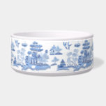 Blue Willow Chinoiserie Ceramic Pet Bowl<br><div class="desc">Give your pet French Chinoiserie style with this classic Blue Willow pattern! For dogs,  cats,  or any pet that needs a substantial bowl. Great for food,  water,  or treats.</div>