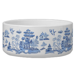 Blue Willow Chinoiserie Ceramic Pet Bowl