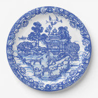 Blue Willow Fox Island Asian Temple Garden Art