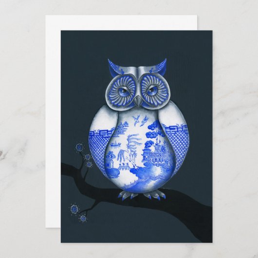 Blue Willow Owl (Front/Back)
