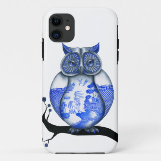 Blue Willow Owl iPhone 11 Case