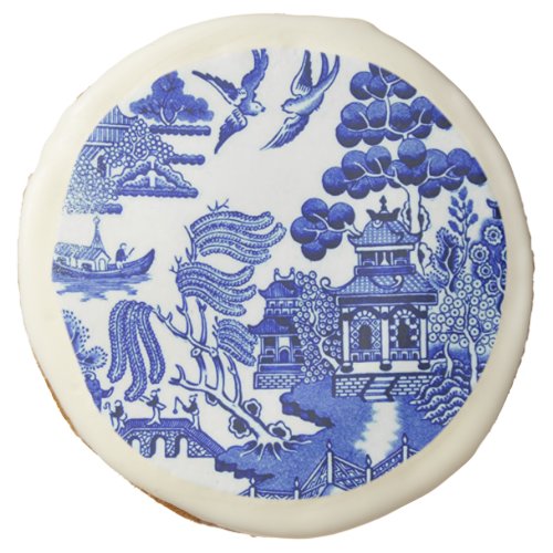 Blue Willow Pattern  Sugar Cookie