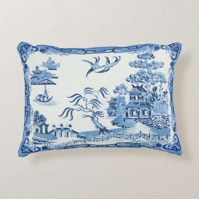 Blue Willow Pillow (Front)