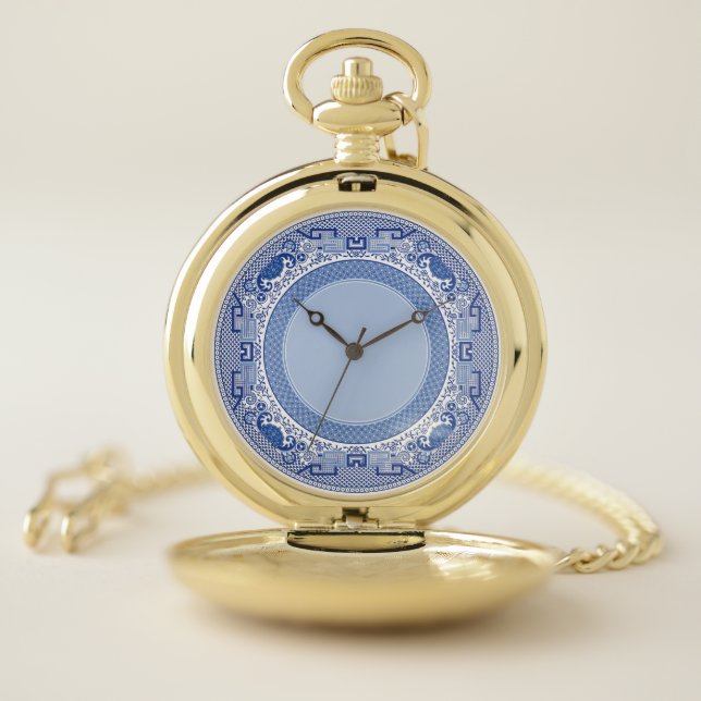 Blue Willow Pocket Watch (Inside)