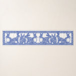 Blue Willow Rabbit Floral Chinoiserie Bunny Design Scarf<br><div class="desc">A row of rabbits and Blue Willow - style borders decorate this chiffon scarf. In beautiful cobalt blue on crisp white, the bunnies sport floral designs inspired by old blue and white oriental chinoiserie pottery motifs. Will dress up any outfit - from a white tee shirt and jeans to a...</div>