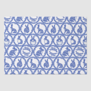 Blue Willow Rabbit Whimsical Isle of Rabbits Wrapp Tissue Paper