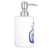 Blue Willow Siamese Cats Bath Set (Right)