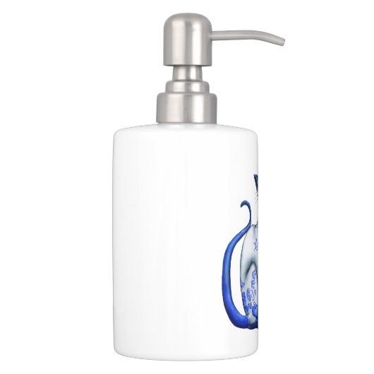 Blue Willow Siamese Cats Bath Set (Right)