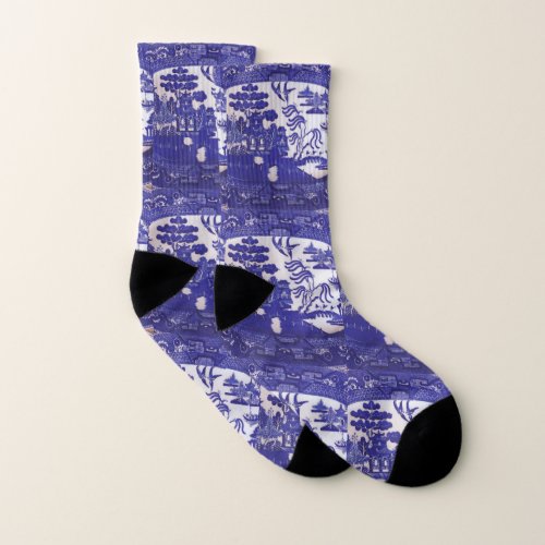 Blue Willow Socks  Carve The  Turkey in Style
