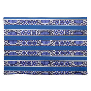 Blue Willow Stripe Design Cloth Placemat
