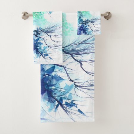 Blue Willow Towel Set