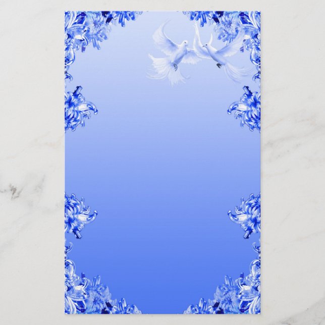 "Blue Willow World" 16 Stationery (Front)