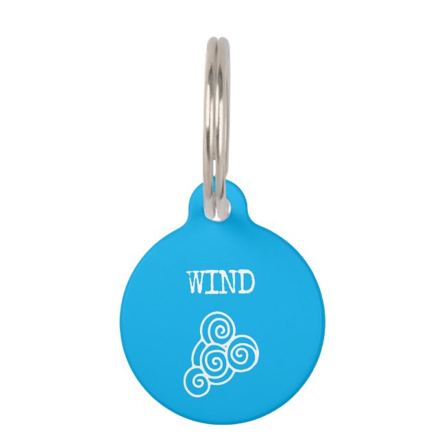 Blue Wind Pet's Name and Phone Pet ID Tag