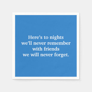 Blue Wine Toast Napkins