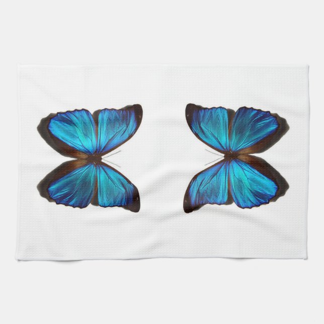 BLUE WINGED BUTTERFLY towel (Horizontal)
