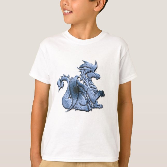 Blue Winged Dragon Kids Shirt (Front)