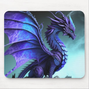 Blue Winged Dragon Mouse Pad