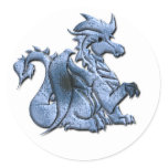 Blue Winged Dragon Sticker