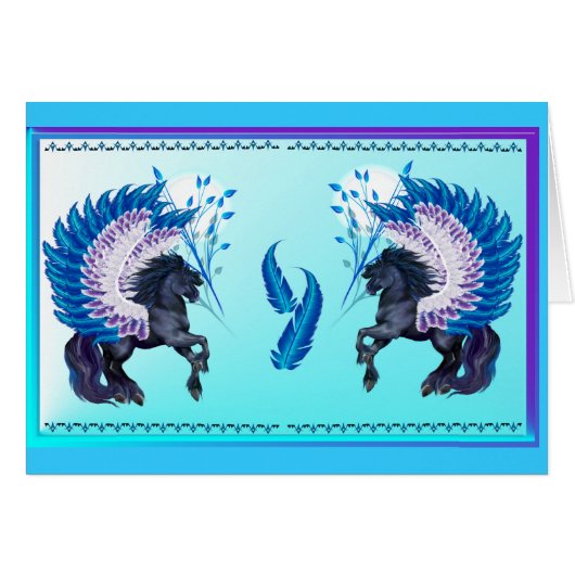 Blue Winged Pegasus Cards (Front Horizontal)