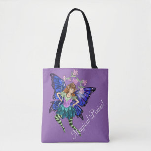 Blue Winged Pixie Tote Bag