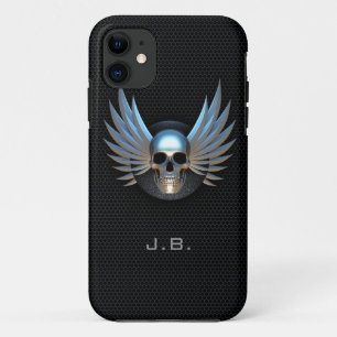 Blue Winged Skull iPhone 5 Case