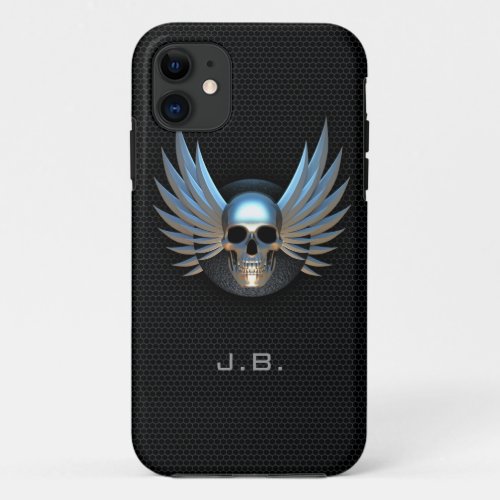 Blue Winged Skull iPhone 5 Case