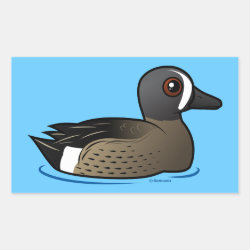 Blue-winged Teal Rectangle Sticker
