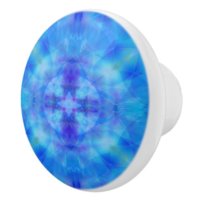 Blue Wings Ceramic Knob (Right)