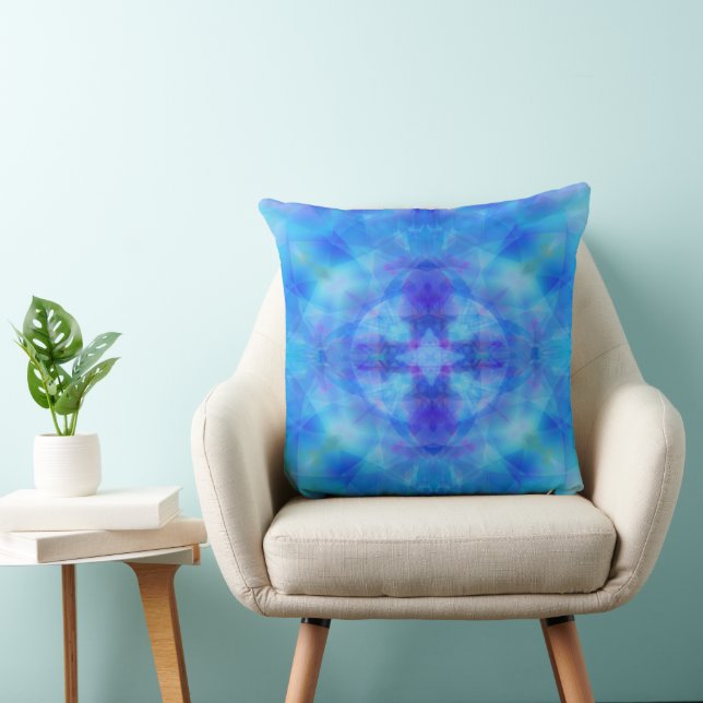 Blue Wings Throw Pillow (Chair)