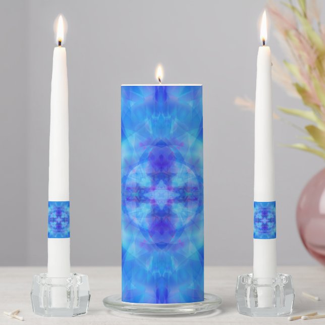 Blue Wings Unity Candle Set (In Situ)