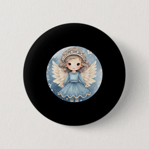 Blue Winter Accessories For Women Cute Christmas A Button