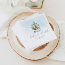 Blue winter baby its cold outside baby shower napkins