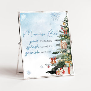 Blue Winter Baby It's Cold Outside Mom Osa Bar Poster