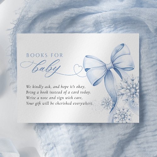 Blue Winter Baby Shower Books for Baby