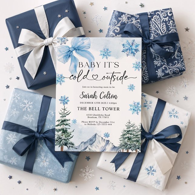 Blue Winter Baby Shower Invitation (Creator Uploaded)