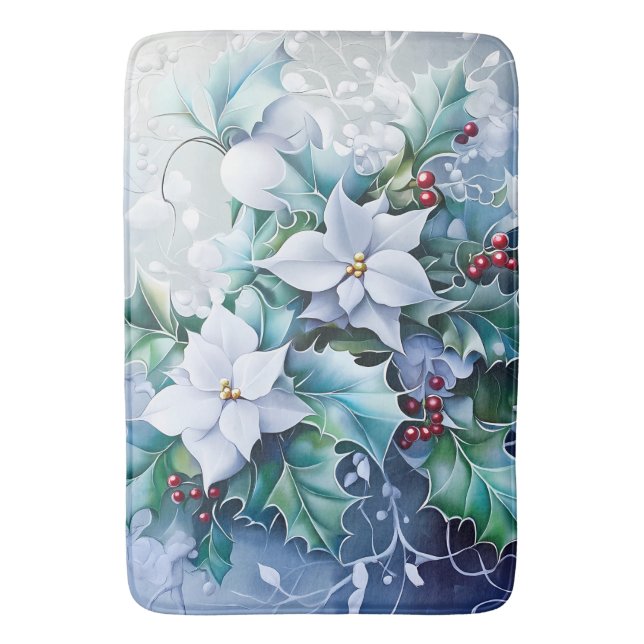 Blue Winter Bath Mat (Front Vertical)