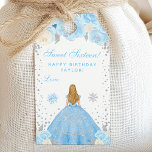 Blue Winter Blonde Hair Princess Sweet Sixteen Gift Tags<br><div class="desc">This elegant and glamorous gift tag can be personalized with a name or title such as daughter, granddaughter, niece, friend etc. The design features a beautiful princess with blonde hair and fair skin in a blue ball gown. The text combines handwritten script and modern sans serif fonts for a classy...</div>
