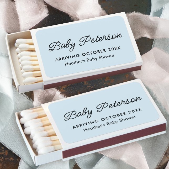 Blue Winter Boy Baby Shower Bulk Favors Matchboxes (Creator Uploaded)