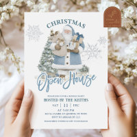 Blue Winter Christmas Open House