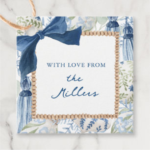 Blue Winter Christmas, Square Gift Tags