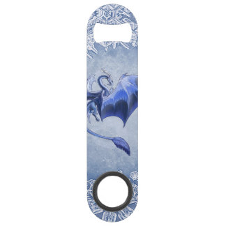 Blue Winter Dragon Fantasy Nature Art Speed Bottle Opener