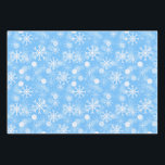 Blue Winter Holiday Snowflake Pattern Wrapping Paper Sheets<br><div class="desc">Blue Winter Holiday Snowflake Pattern</div>