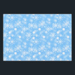 Blue Winter Holiday Snowflake Pattern Wrapping Paper Sheets<br><div class="desc">Blue Winter Holiday Snowflake Pattern</div>