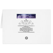Blue Winter Moon Blank Fantasy Greeting Card (Back Horizontal)